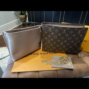 Felt insert for toiletry 26 pouch with removable chain